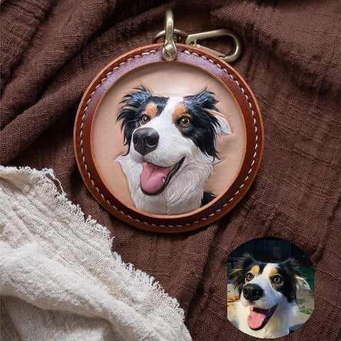 AriliaPet Pet Customized Leather Carving Pendant